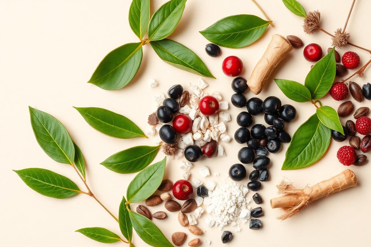 Natural botanical ingredients and trace minerals used in balance support supplements